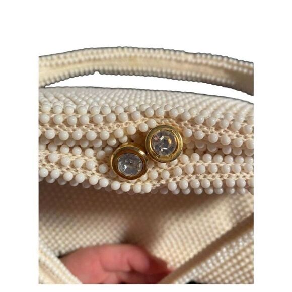 Richere Walborg vintage 60s beaded white purse evening bag - Picture 4 of 8